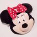 Disney Accessories | Disney Minnie Mouse Plush Bag | Color: Black/Red | Size: Osbb