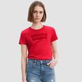 Levi's Tops | Levi's Womens Perfect Short Sleeve Crewneck Logo T | Color: Red | Size: L