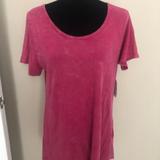 Lularoe Tops | Lularoe Acid Washed Classic T | Color: Pink | Size: L