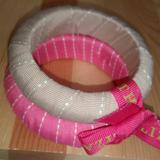 J. Crew Jewelry | J. Crew & Elizabeth Brady Pink/Vanilla Grosgrain B | Color: Cream/Pink | Size: Os