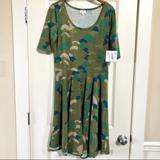 Lularoe Dresses | Bnwt Lularoe Nicole Dress In Camouflage Print | Color: Green | Size: Xl