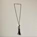 Anthropologie Jewelry | Euc Tassel Necklace | Color: Brown/Silver | Size: Os