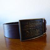 Levi's Accessories | Levi's Strauss & Co. Logo Large Buckle Leather Men's Belt - Brown (11lv0253) | Color: Brown | Size: 40