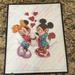 Disney Wall Decor | Disney Mickey And Minnie Love Print | Color: Blue/Pink | Size: 20” X 16”