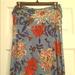 Lularoe Skirts | Lularoe Floral Maxi Skirt | Color: Blue/Orange | Size: S