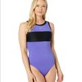 Nike Swim | Nike One Piece Purple And Black Swim Suit | Color: Black/Purple | Size: Xs