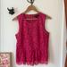 J. Crew Tops | J-Crew Pink Lace Top. Sleeveless. Size 6. | Color: Pink | Size: 6