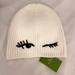 Kate Spade Accessories | Kate Spade Ks1001802c Winking Beanie Cream Nwt | Color: Black/Cream | Size: Os