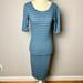 Lularoe Dresses | Lularoe Julia Blue Stripe Fitted Dress Xs | Color: Blue | Size: Xs