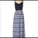 J. Crew Dresses | J.Crew Navy And White Abstract Maxi Dress | Color: Black/Blue | Size: 2