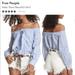 Free People Tops | Free People Hello There Beautiful Off Shoulder Top | Color: Blue | Size: M