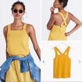 Madewell Tops | Madewell Cross-Back Apron Tank Top | Color: Yellow | Size: Xs