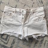 Levi's Shorts | High Waste White Levi Jean Shorts | Color: White | Size: 29