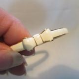 Kate Spade Jewelry | Kate Spade Creamy Bow Bangle Bracelet | Color: Cream/Gold | Size: Os