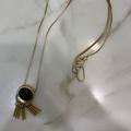 Madewell Jewelry | Gold Madewell Necklace Never Worn | Color: Gold/Green | Size: Long