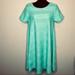 Lularoe Dresses | Lularoe Mint Green Mini Pleated Carly Dress Xs | Color: Blue/Green | Size: Xs