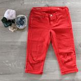 J. Crew Pants & Jumpsuits | J. Crew Matchstick Coral Capri Pants Colored Jeans | Color: Orange/Red | Size: 26