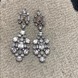 J. Crew Jewelry | Crystal Chandelier Earrings | Color: Silver/White | Size: Os