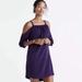Madewell Dresses | Madewell Size 6 Shift Silk Cold-Shoulder Dress | Color: Purple | Size: 6