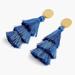 J. Crew Jewelry | J. Crew Tiered Tassel Earrings | Color: Blue/Gold | Size: Os