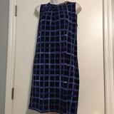 Michael Kors Dresses | Michael Kors Blue Checked Sleeveless Dress | Color: Black/Blue | Size: Xs