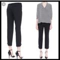 Kate Spade Pants & Jumpsuits | Kate Spade Jackie Bow Cuff Cropped Trouser Pant 4 | Color: Black | Size: 4