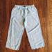 J. Crew Pants & Jumpsuits | J.Crew Casual Scalloped Capri Pant (Sz S) | Color: Blue | Size: S