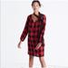 Madewell Dresses | Madewell Signal Buffalo Check Tunic Dress Xs | Color: Black/Red | Size: Xs