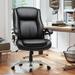 Latitude Run® Ambiya 400LBS High Back PU Leather Executive Computer Desk Chair Upholstered in Black | 47 H x 28.3 W x 30.3 D in | Wayfair