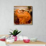 Fleur De Lis Living Flaming June Frederic Leighton - Wrapped Canvas Painting Print Canvas in Brown/Orange | 30 H x 30 W x 1.5 D in | Wayfair