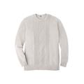 Men's Big & Tall Liberty Blues™ Crewneck Cable Knit Sweater by Liberty Blues in Sand Stone (Size 3XL)