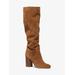 Michael Kors Leigh Suede Boot Brown 5