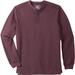 Men's Big & Tall Easy-Care Ribbed Knit Henley by Liberty Blues in Heather Russet (Size 3XL) Henley Shirt