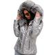 Roiii Womens Ladies Quilted Winter Coat Coat Hood Down Jacket Parka Outwear Size 8 14 20 (14, Silver Grey)
