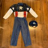Disney Costumes | Disney Store Captain America Costume Size 4 | Color: Blue | Size: Xs (4)