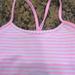 Lululemon Athletica Tops | Lululemon Power Y Tank. Sz 2 Pink/ White | Color: Pink/White | Size: 2