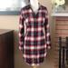 American Eagle Outfitters Dresses | American Eagle Plaid Button Down Dress Size Xs | Color: Black/Red | Size: Xs