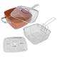 Denash Excel Frying Pan Eco-material with lid Frying Pan Easy Cleaning Compatible with gas, electric, halogen