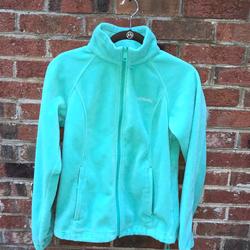 Columbia Jackets & Coats | Columbia Fleece Jacket - Womens Medium | Color: Green/Red | Size: M