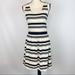 J. Crew Dresses | J. Crew Sleeveless Striped Dress/Size S | Color: Black/Cream | Size: S