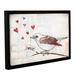 Red Barrel Studio® 'Love Birds II Love' - Painting Print Metal in Gray/Red | 32 H x 48 W x 2 D in | Wayfair 9CFD55169F804027963ED7E24C09EC36