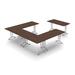 Inbox Zero 9 Person Conference Meeting Tables Complete Tables Set Wood/Metal in Brown | 30 H x 150 W x 120 D in | Wayfair