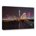 Ebern Designs Cleveland Skyline 13 by Cody York - Photograph Print on Canvas in Brown/Yellow | 16 H x 24 W x 2 D in | Wayfair