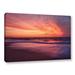 Highland Dunes Outer Banks Sunset II by Dan Wilson - Wrapped Canvas Photograph Print Canvas in Blue/Yellow | 8 H x 12 W x 2 D in | Wayfair