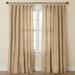 Wide Width Poly Cotton Canvas Tab-Top Panel by BrylaneHome in Sand (Size 48" W 84" L) Window Curtain