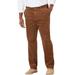 Men's Big & Tall Six-Wale Corduroy Plain Front Pants by KingSize in Dark Wheat (Size 50 38)