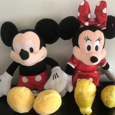 Disney Toys | Disney’s: Mickey & Minnie Plush Toys - Like New | Color: Black/Red | Size: One Size / Kids
