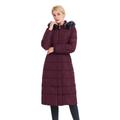 Polydeer Women's Puffer Jacket Max Long Thickened Hooded Coat Vegan Down Winter Parka (Bordeaux, S)