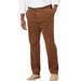 Men's Big & Tall Six-Wale Corduroy Plain Front Pants by KingSize in Dark Wheat (Size 60 38)