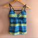 Nike Tops | Nike Spaghetti Strap Striped Tank Top Active Wear | Color: Blue/Yellow | Size: 6